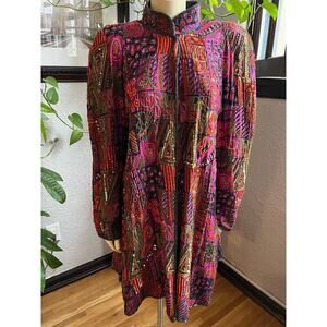Vintage French Collizioni Beaded Silk Jacket